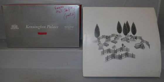 Two Department 56 Christmas Villages, "Kingston Palace & Farm Accessory Set"
