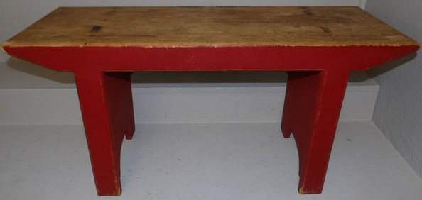 painted wood bucket bench