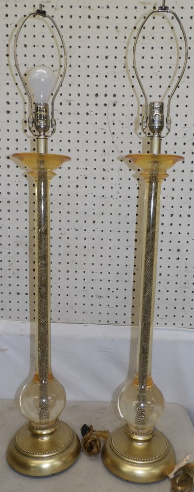 pair of modern acrylic decorative lamps (1 of 3)