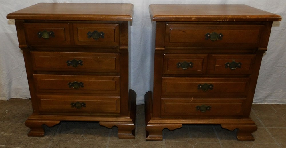 pair of maple 3 drawer night stands by "pleasant valley Cherokee" (1 of 6)