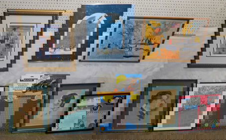 lot of framed art