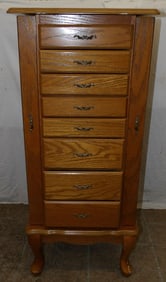 oak jewelry cabinet