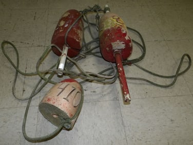 lot of vintage buoys