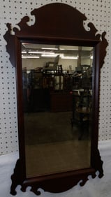cherry framed bevel mirror