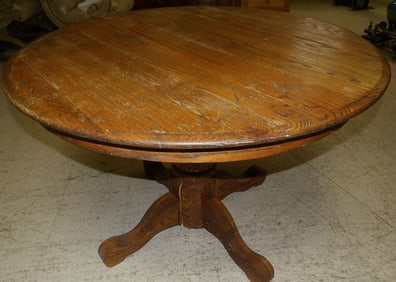 antique oak round dining table