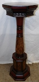 painted wood pedestal