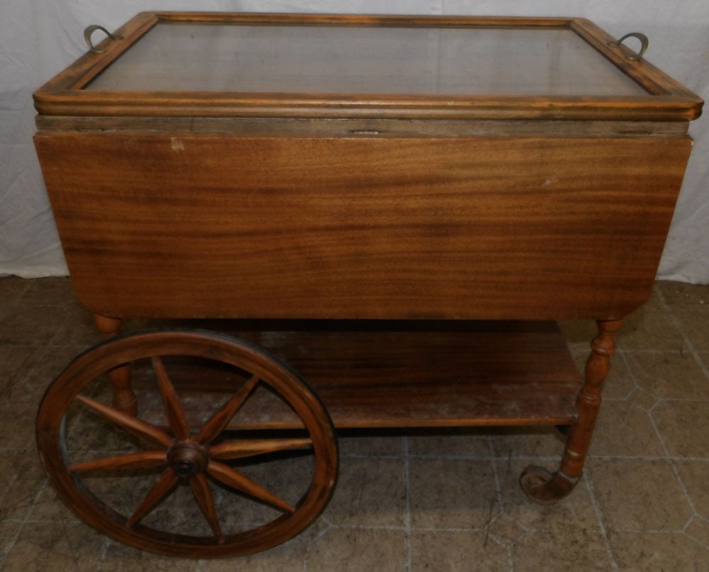 antique walnut tea cart (1 of 7)
