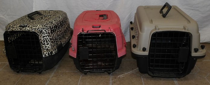 Lot of Three Animal Carriers
