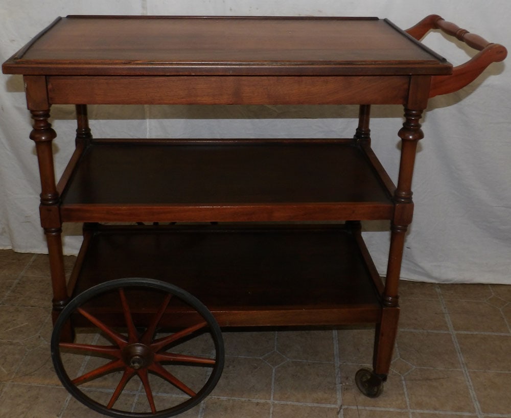 Antique Walnut Tea Cart (1 of 3)