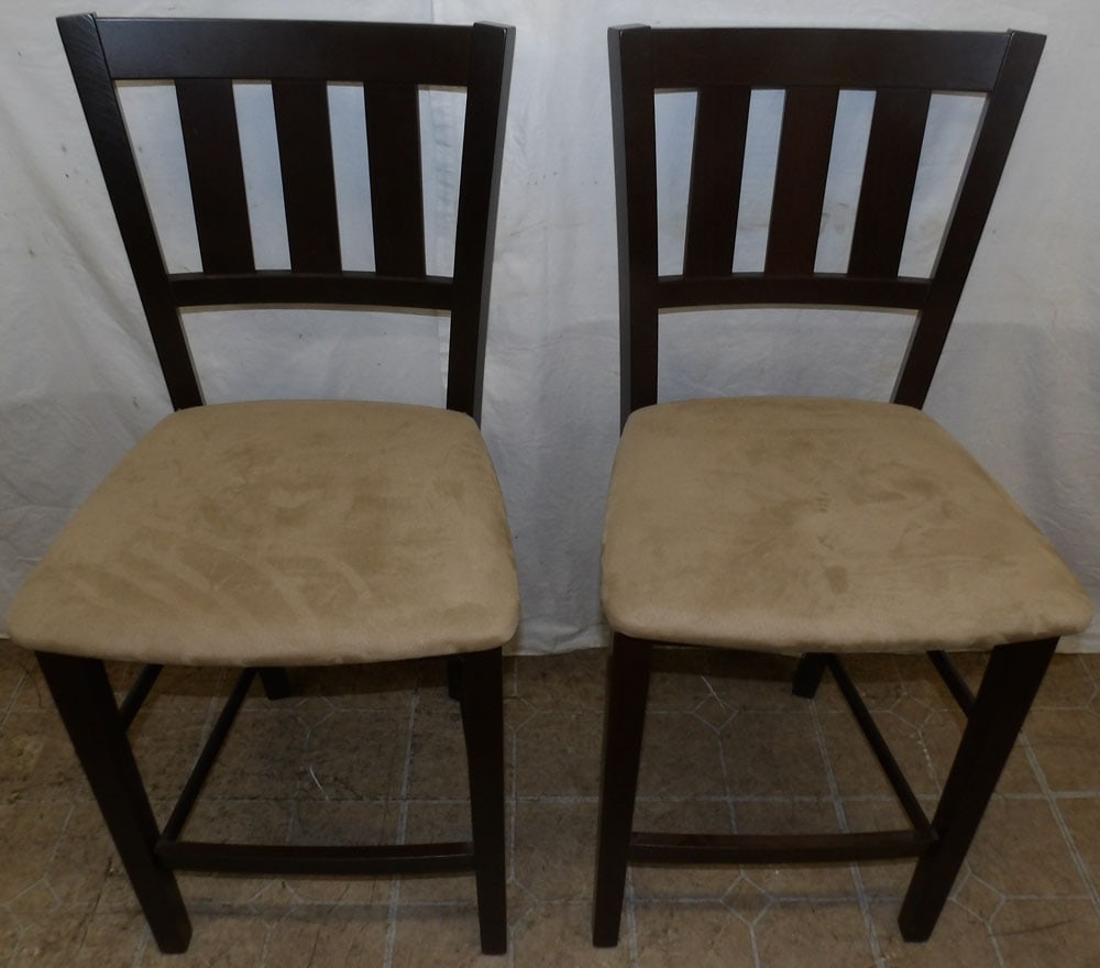 Pair of Cherry Modern Stools (1 of 5)