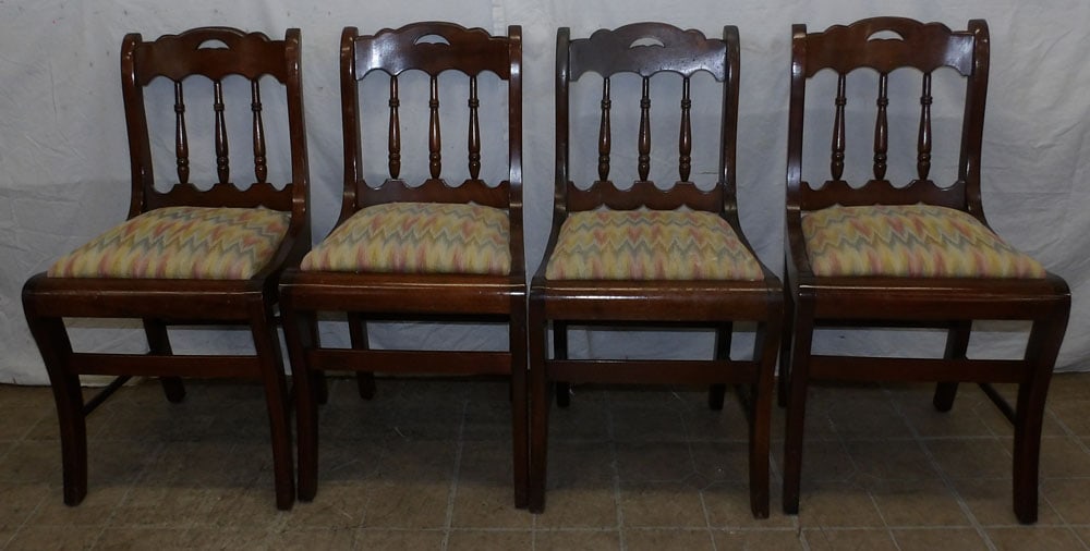 Set of Four Mahogany Dining Chairs (1 of 4)