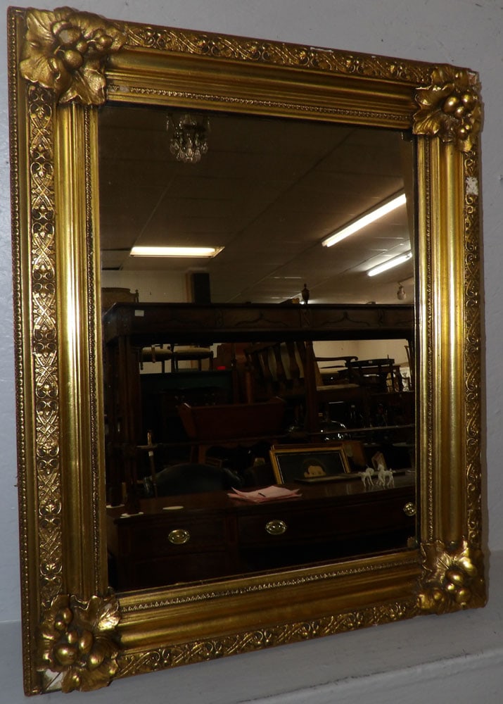 Antique Gilded Frame Mirror (1 of 4)