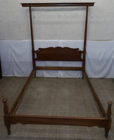 Cherry Half Tester Full Size Bed with Rails