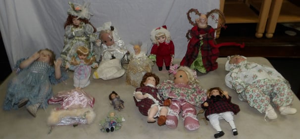 Lot of Dolls, (Some Porcelain Head)