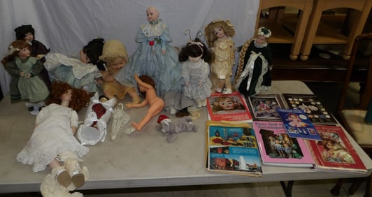 Lot of Dolls & Doll Reference Books