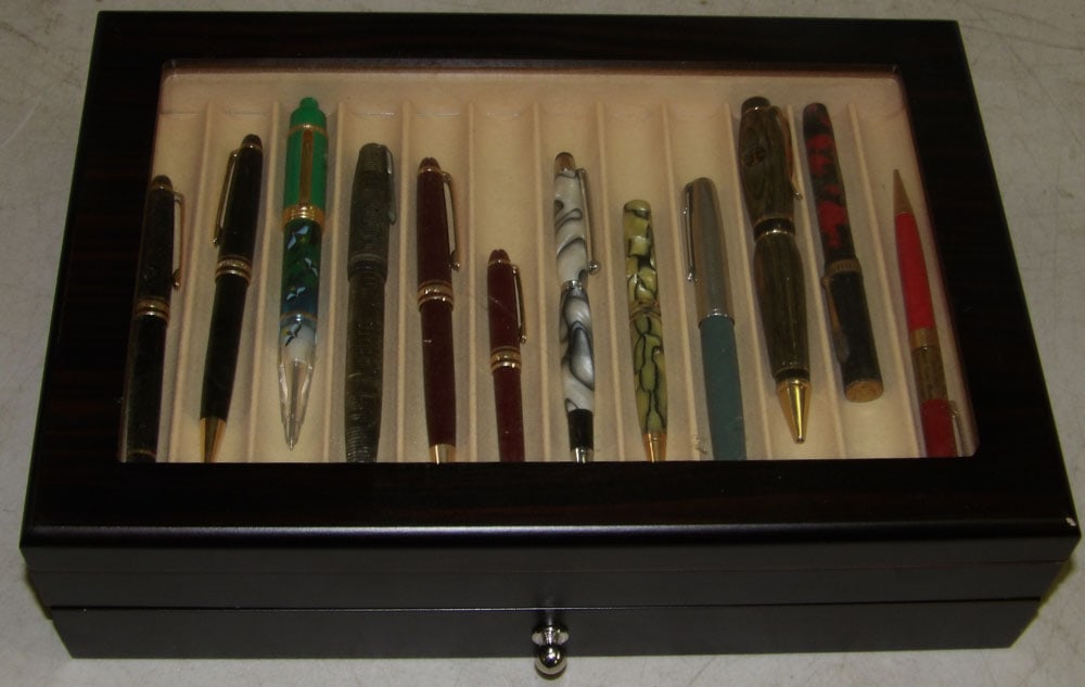 Lot of Pens in Case, (Some Montblanc) (1 of 6)