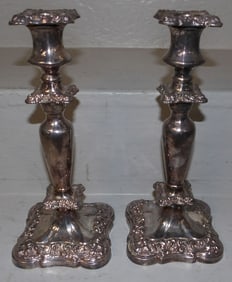 Pair of Silverplated Candlesticks