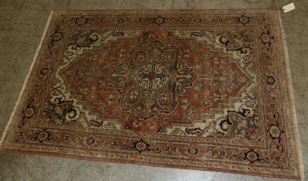 4' 1" x 6' 1" Hand Made Oriental Rug: 4' 1" x 6' 1" Hand Made Oriental Rug.