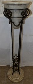 Metal & Painted Resin Plant Stand