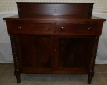 19th Century Mahogany Acanthus Leaf Carved Sideboard