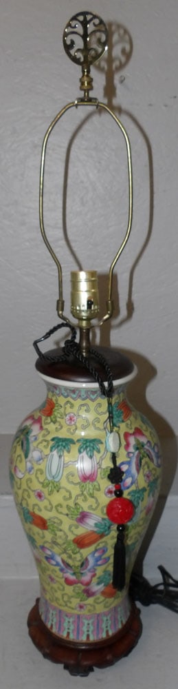 Hand Painted Oriental Porcelain Vase Made Into Lamp (1 of 5)