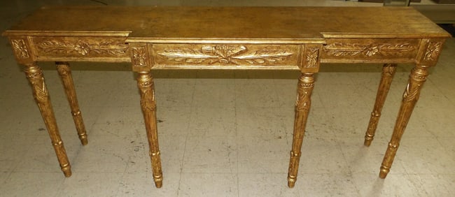 Carved Gilded Wood Console