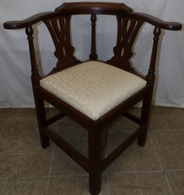 Mahogany Corner Chair by The Bartley Collection