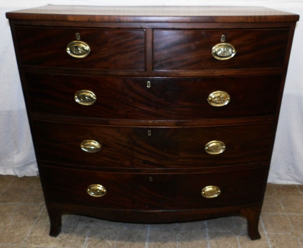 19th Century Mahogany Two Over Three Drawer Chest (1 of 9)