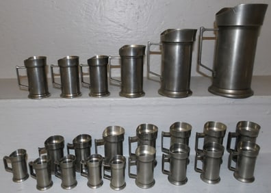 Lot of Pewter Measures