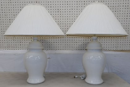 Pair of Porcelain Decorative Lamps