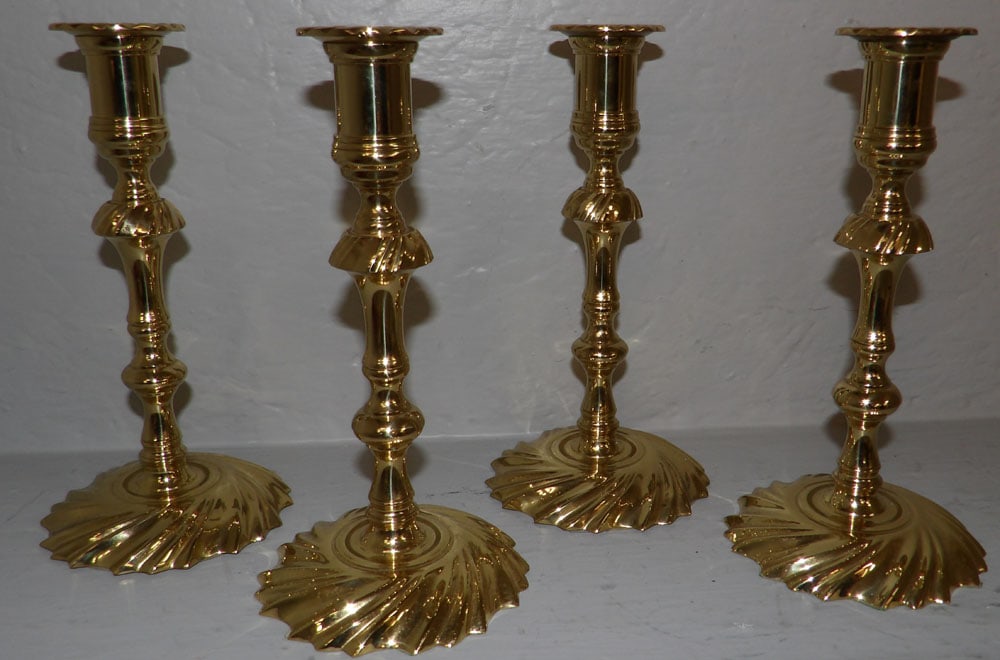 Two Pair of Brass Candlesticks by Baldwin (1 of 4)