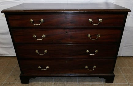19th Century Mahogany Four Drawer Chest