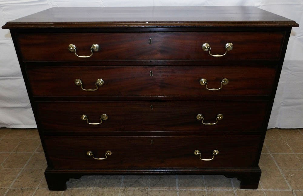 19th Century Mahogany Four Drawer Chest: 19th Century Mahogany Four Drawer Chest . 34 1/4" H 44" W 19" D