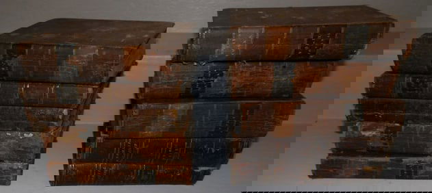 Lot of Antique Leather Bound Books
