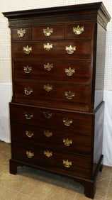 19th Century Mahogany Two Piece Chest on Chest