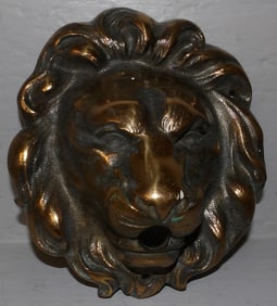 Cast Bronze Lion's Head Wall Garden Spout