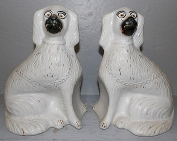 Pair of Antique Staffordshire Spaniels