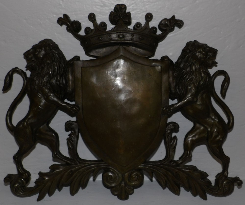 Bronze Coat of Arms Form Wall Mount: Bronze Coat of Arms Form Wall Mount . 14" x 17"