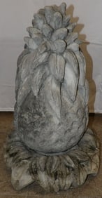 Two Part Cast Concrete Pineapple Yard Ornament