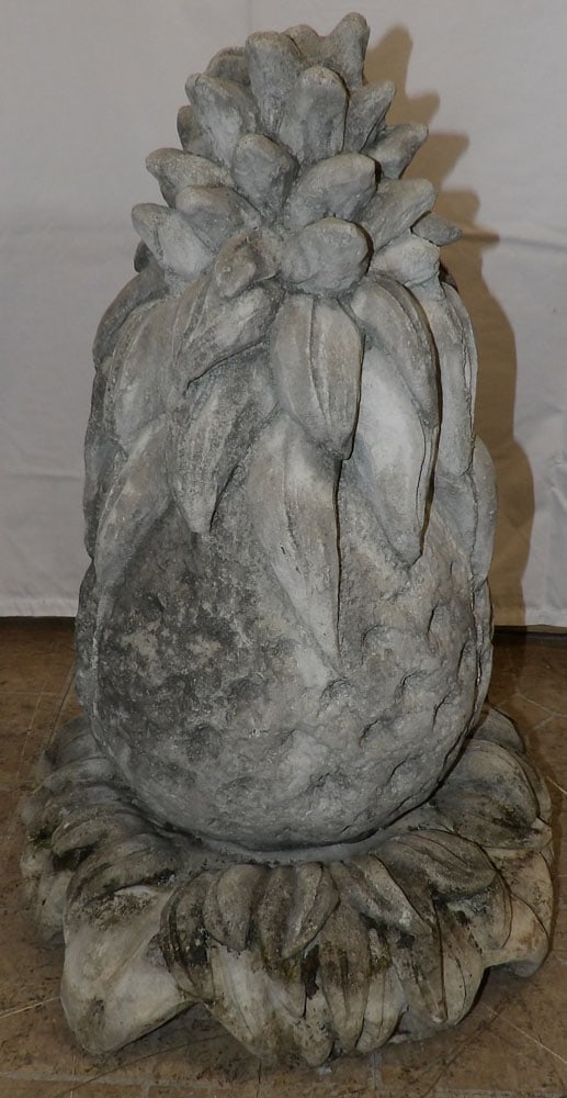 Two Part Cast Concrete Pineapple Yard Ornament (1 of 2)