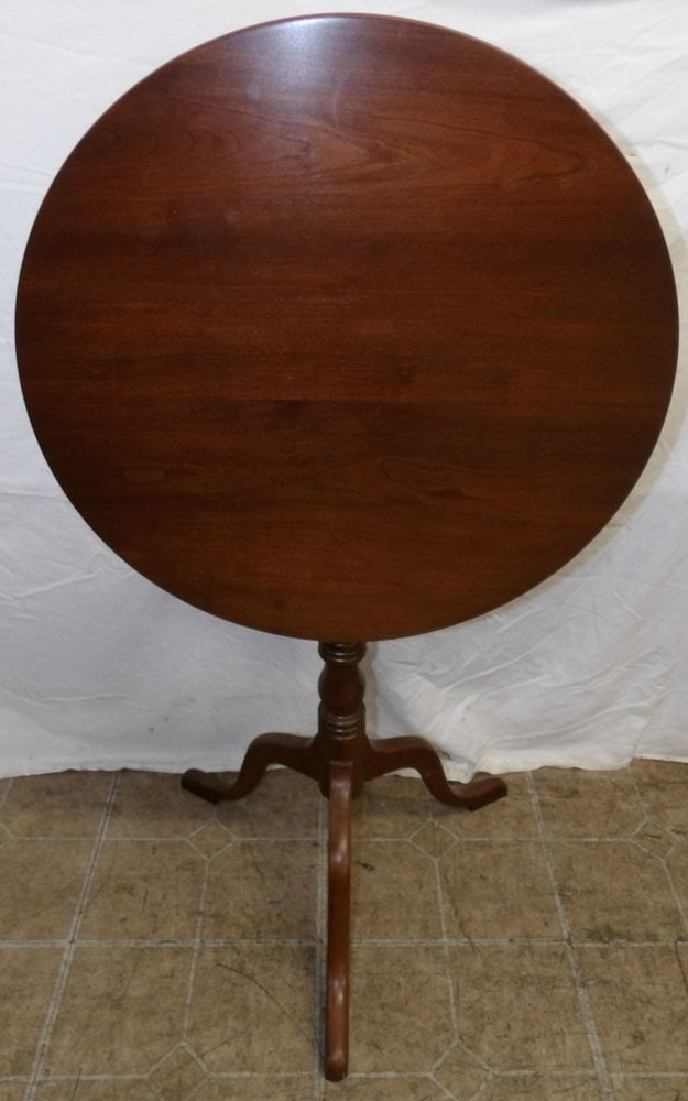 Cherry Tilt Top Candlestand by The Bartley Collection: Cherry Tilt Top Candlestand by The Bartley Collection. 27 1/2" x 21"