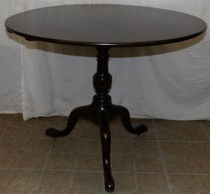 Large 19th Century Round Mahogany Queen Anne Tilt Top Table