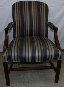 Mahogany & Upholstered Arm Chair by Hickory Chair