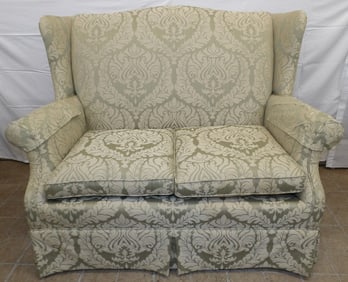 Upholstered Wing Back Loveseat