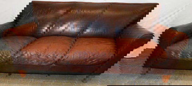 Modern Leather Upholstered Sofa