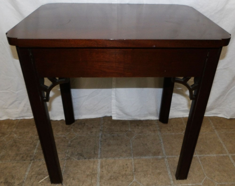 Mahogany Chippendale Style Tea Table by Howerton Antique Reproductions (1 of 4)