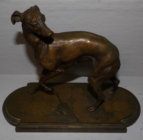 Bronze Sculpture of Whippet