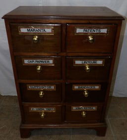 Mahogany Eight Drawer Apothecary Chest