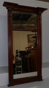 19th Century Walnut Frame Federal Trumeau Mirror