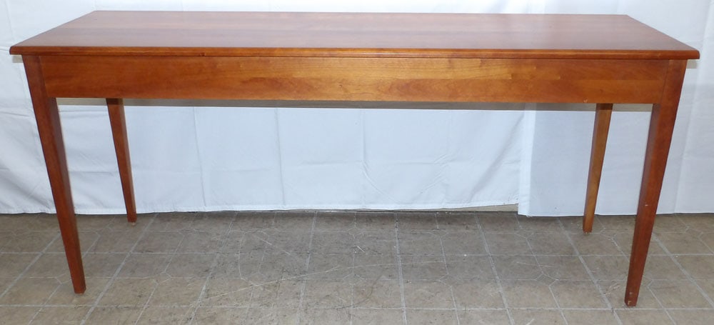 Cherry Tapered Leg Console by Harden: Cherry Tapered Leg Console by Harden . 30 1/2" H 67 1/2" W 20" D